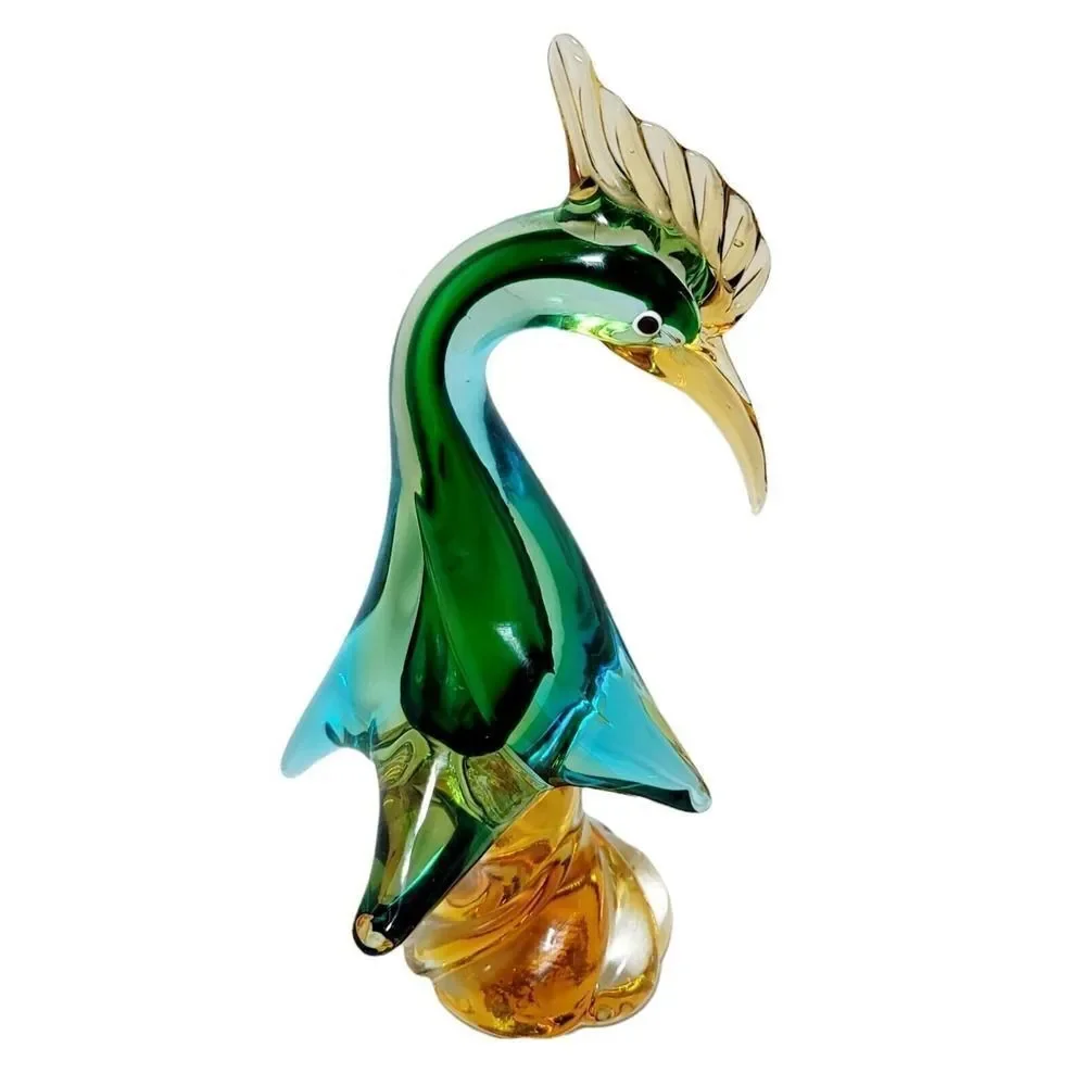 Jordan Import JIC‎ Multi Colored Murano Italian Art Glass Swan Duck Bird Figure